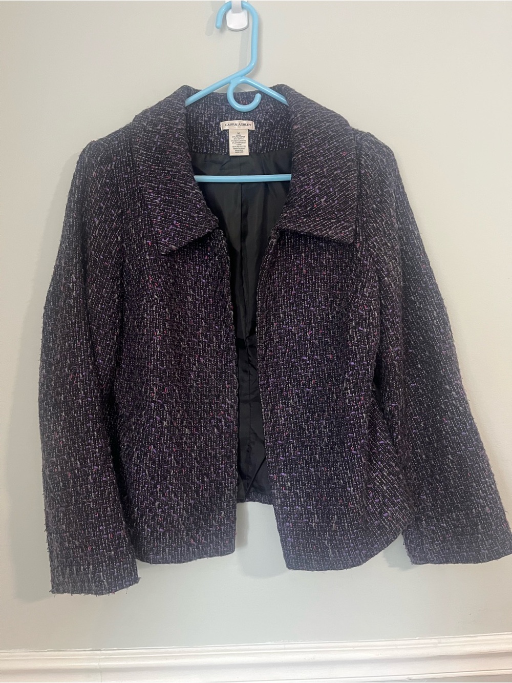 Laura Ashley Purple Bouclé Blazer Jacket